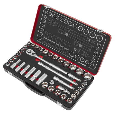 Premier Platinum Metric/Imperial Socket Set 1/2"Sq Drive 40pc : Model No- AK7925