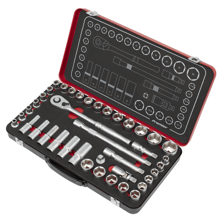 Premier Platinum Metric/Imperial Socket Set 1/2"Sq Drive 40pc : Model No- AK7925
