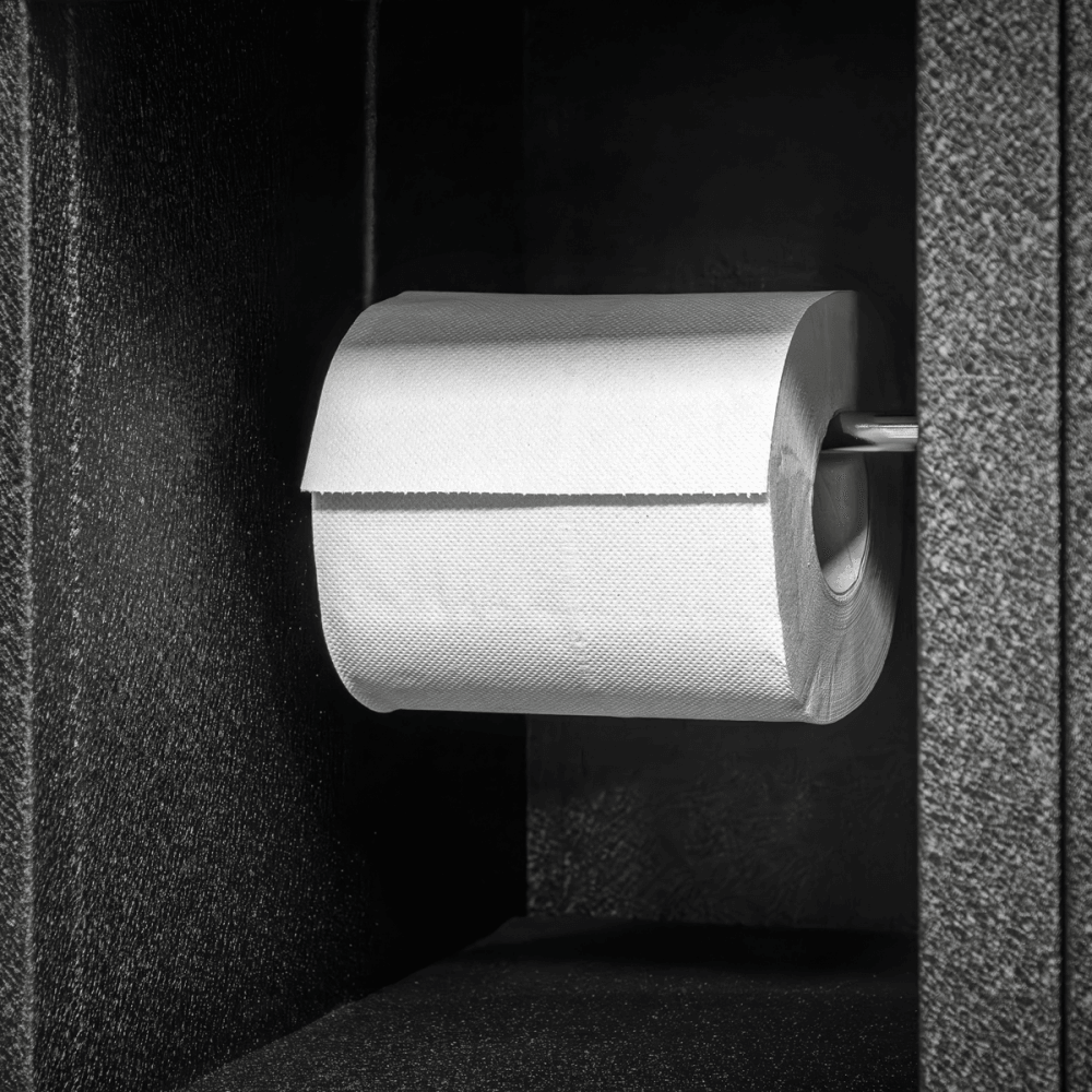 2-Ply Embossed White Paper Roll 60m - Pack of 6 Model No- WHT60