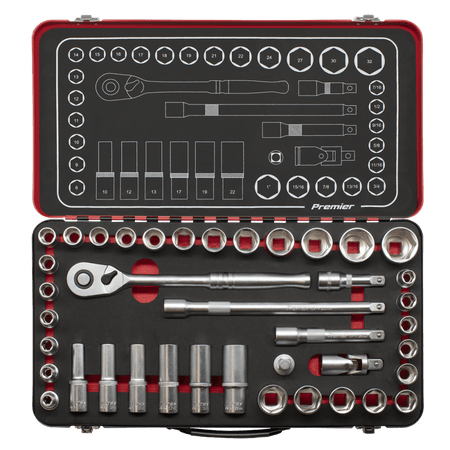 Premier Platinum Metric/Imperial Socket Set 1/2"Sq Drive 40pc : Model No- AK7925