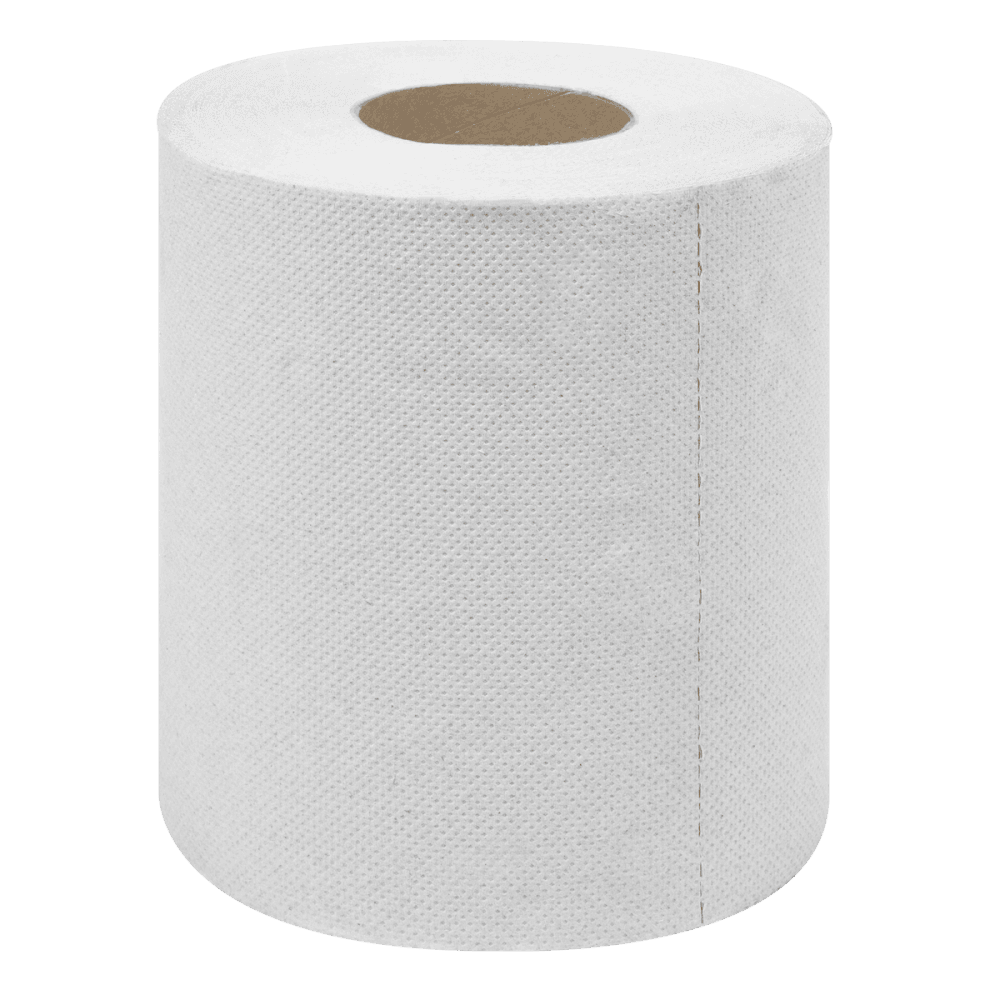 2-Ply Embossed White Paper Roll 60m - Pack of 6 Model No- WHT60