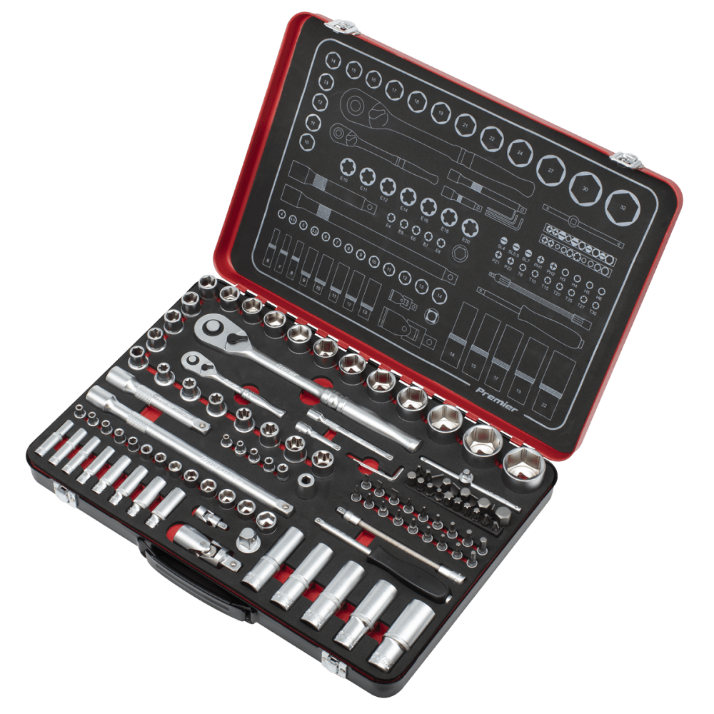 Premier Platinum Socket Set 1/4" & 1/2"Sq Drive 108pc : Model No- AK7926