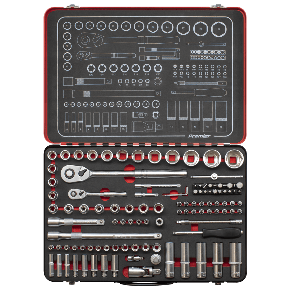 Premier Platinum Socket Set 1/4" & 1/2"Sq Drive 108pc : Model No- AK7926