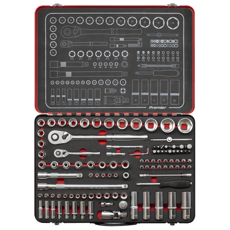 Premier Platinum Socket Set 1/4" & 1/2"Sq Drive 108pc : Model No- AK7926