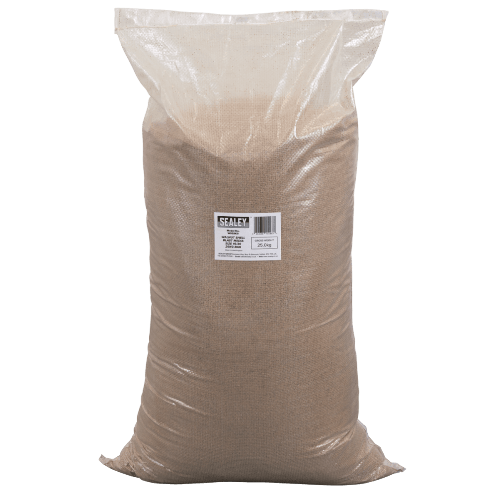 Walnut Shell Blast Media - Size 16/30 - 25kg Bag Model No- WS25KG