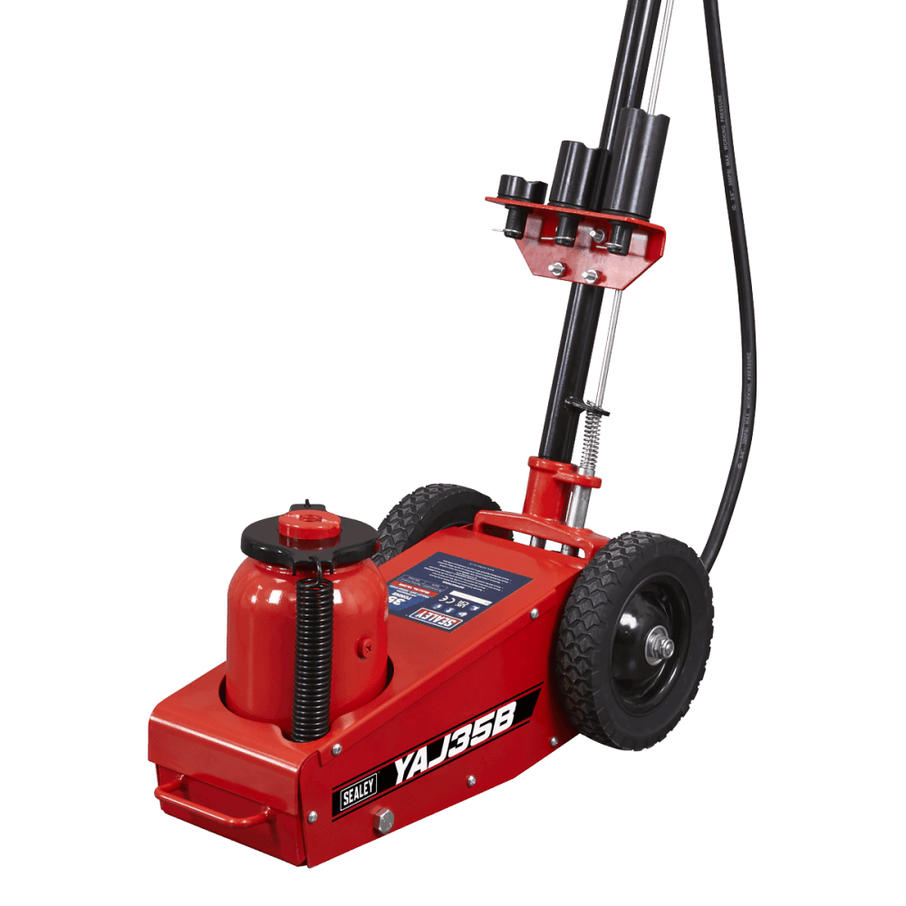Air Operated Single Stage Trolley Jack 35 Tonne : Model No- YAJ35B