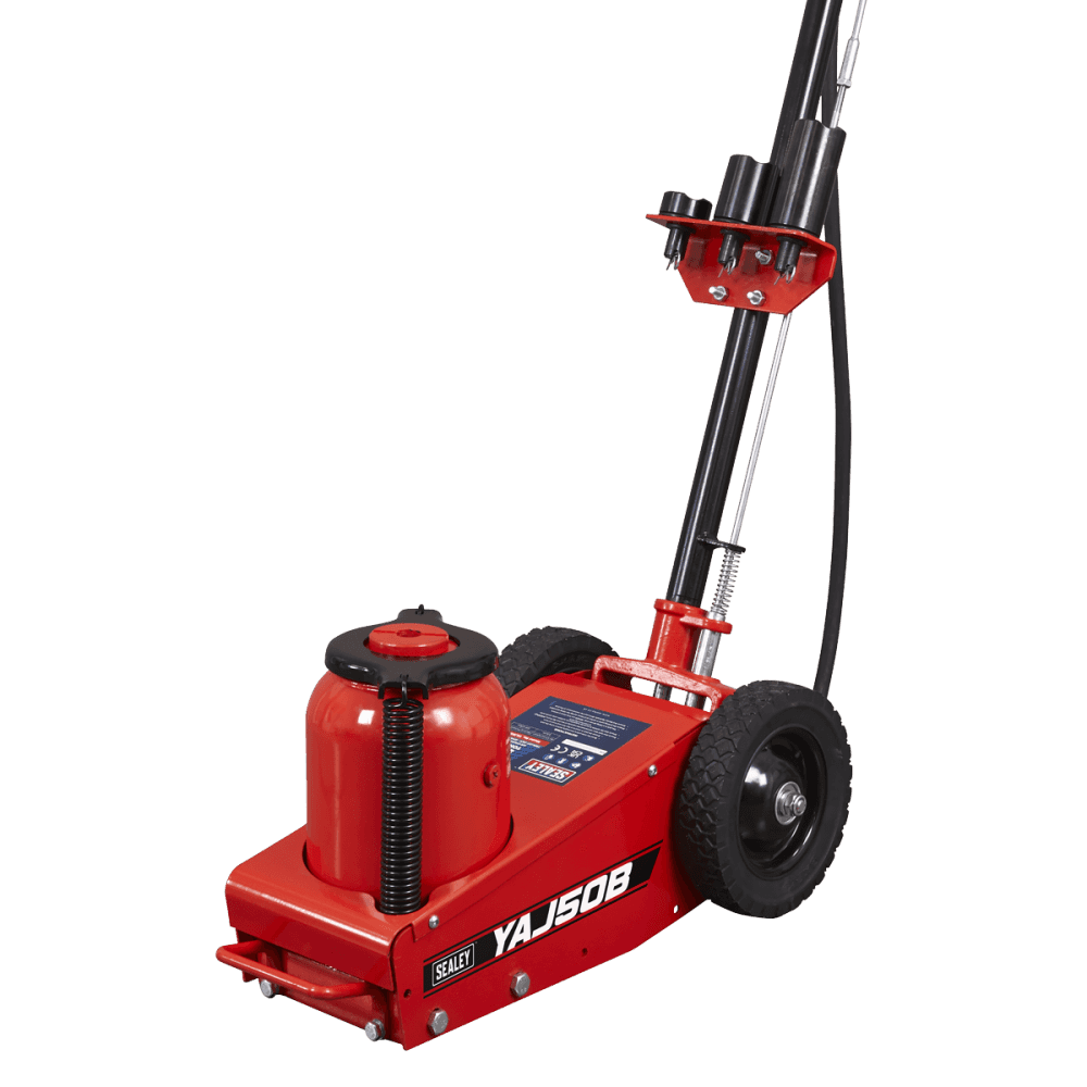 Air Operated Single Stage Trolley Jack 50 Tonne : Model No- YAJ50B