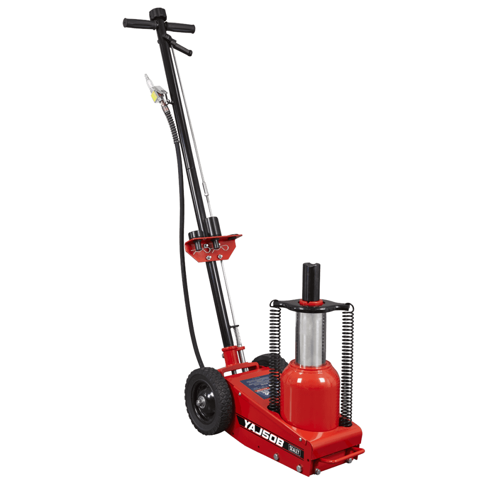Air Operated Single Stage Trolley Jack 50 Tonne : Model No- YAJ50B