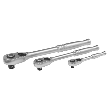 Premier Platinum Pear-Head Ratchet Wrench Set with Flip Reverse 3pc Model No- AK7933