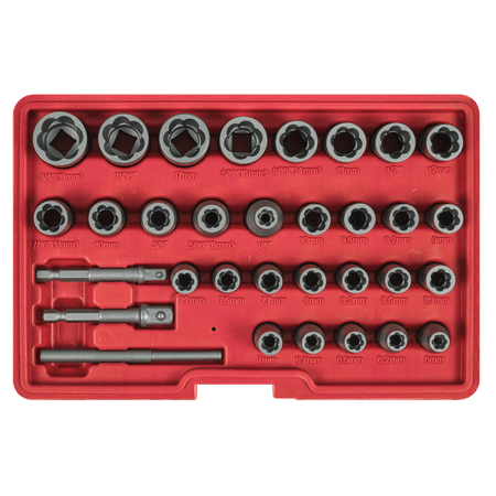 Slim Design Bolt & Nut Extractor Set 32pc Model No- AK8132