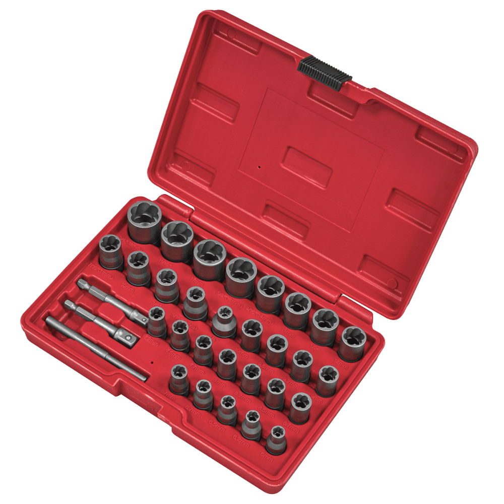 Slim Design Bolt & Nut Extractor Set 32pc Model No- AK8132
