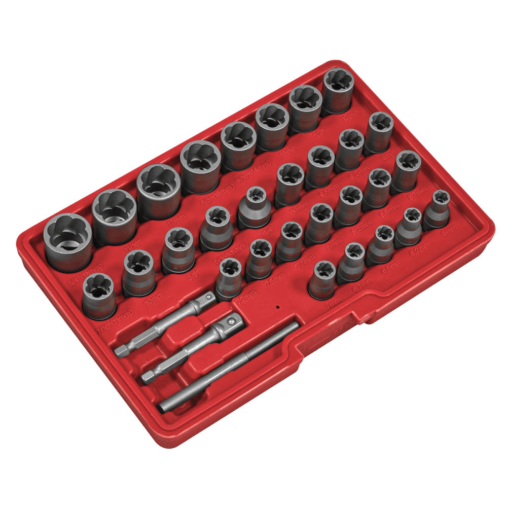 Slim Design Bolt & Nut Extractor Set 32pc Model No- AK8132