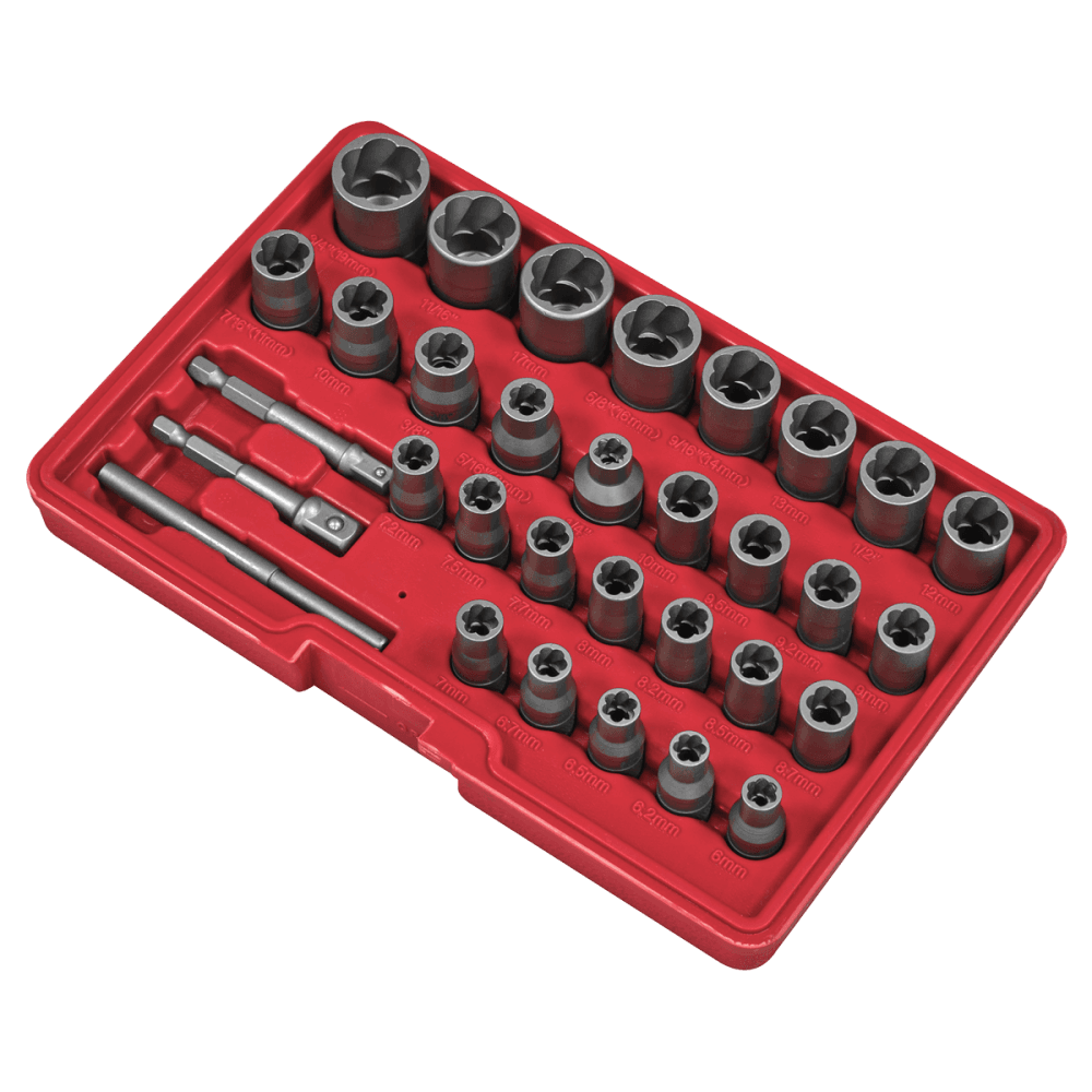 Slim Design Bolt & Nut Extractor Set 32pc Model No- AK8132