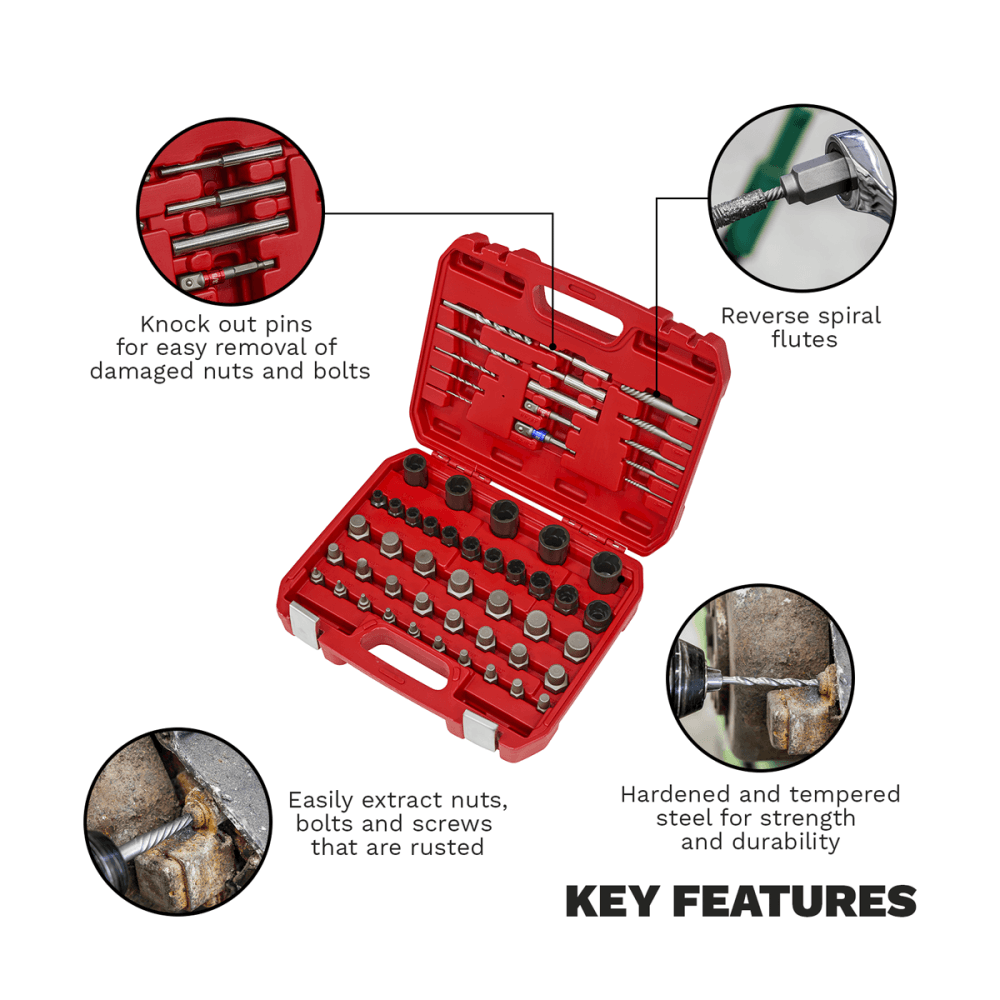 Master Nut, Bolt & Screw Extractor Set 56pc Model No- AK8156
