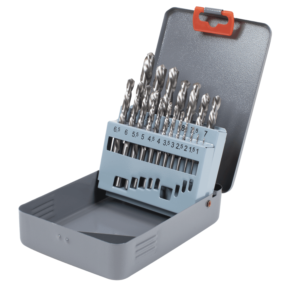 Left-Hand Spiral Drill Bit Set 19pc Model No- AK8190