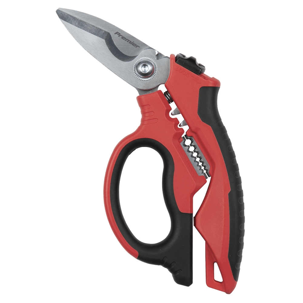 Heavy-Duty Electrician's Angled Shears 200mm 3-In-1 Model No- AK8527