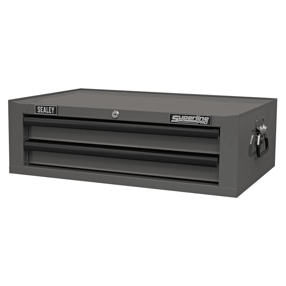 Superline PRO Mid-Box Tool Chest 2 Drawer - Grey/Black Model No- AP26029TG