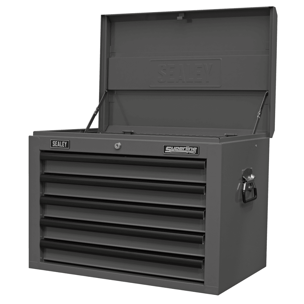 Superline PRO Topchest 5 Drawer - Grey/Black Model No- AP26059TG