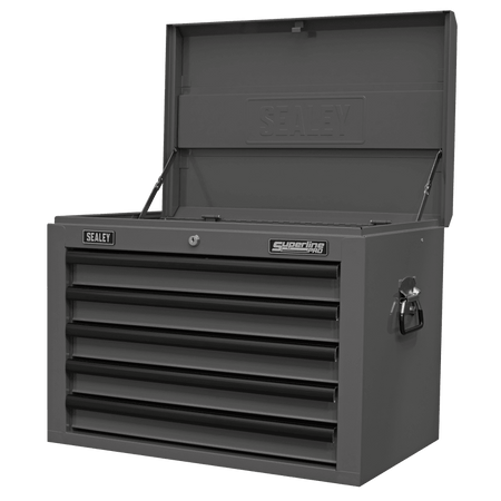 Superline PRO Topchest 5 Drawer - Grey/Black Model No- AP26059TG