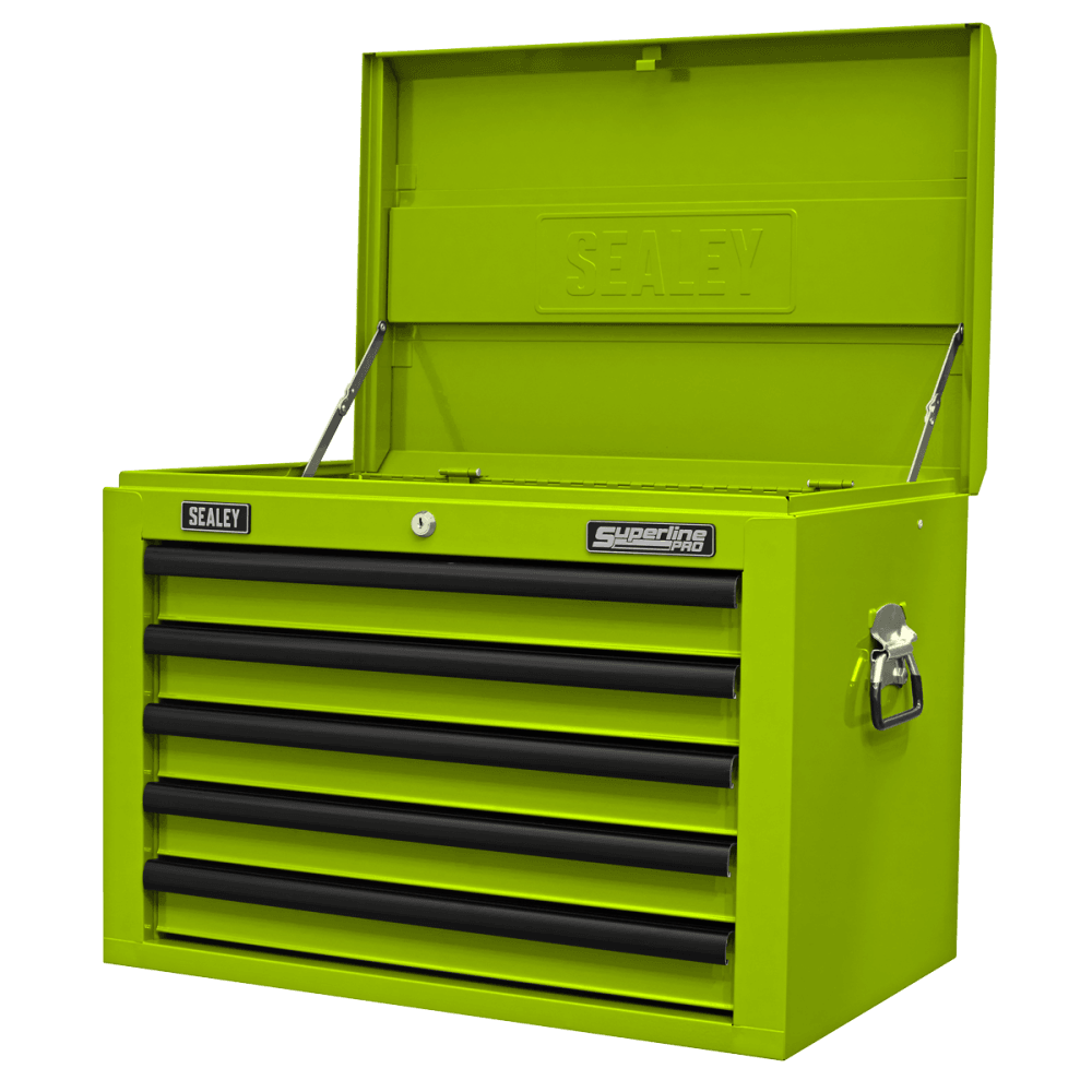 Superline PRO Topchest 5 Drawer - Green/Black Model No- AP26059THV