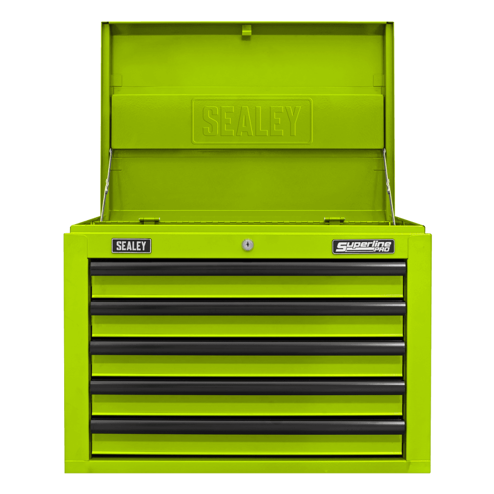 Superline PRO Topchest 5 Drawer - Green/Black Model No- AP26059THV