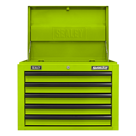 Superline PRO Topchest 5 Drawer - Green/Black Model No- AP26059THV