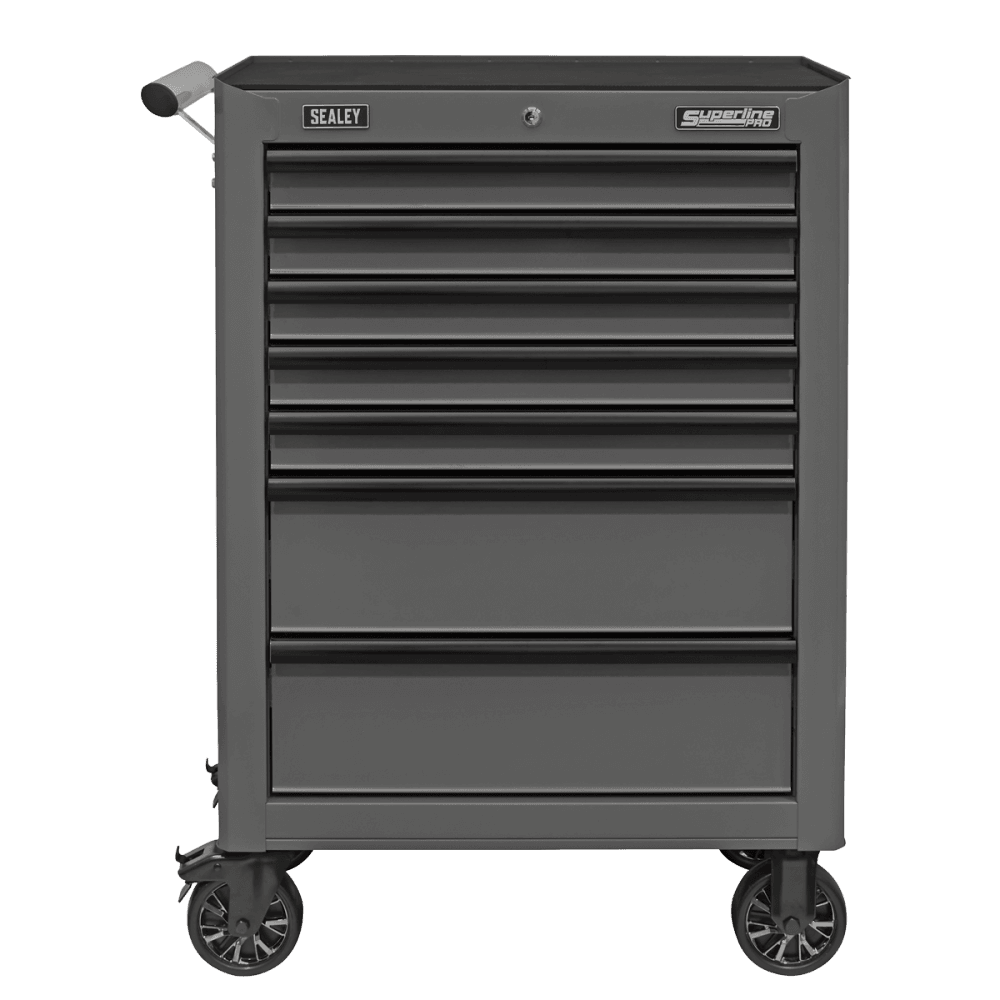 Superline PRO Rollcab 7 Drawer - Grey/Black Model No- AP26479TG