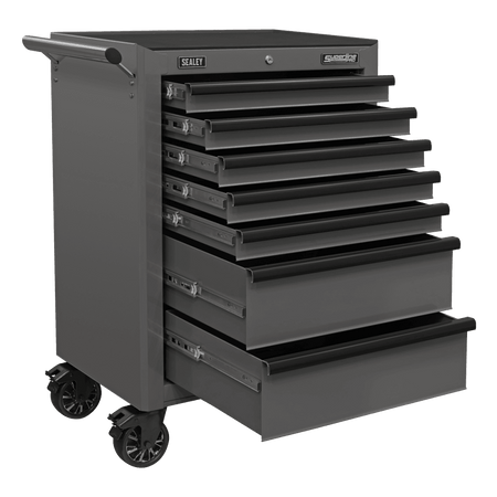 Superline PRO Rollcab 7 Drawer - Grey/Black Model No- AP26479TG
