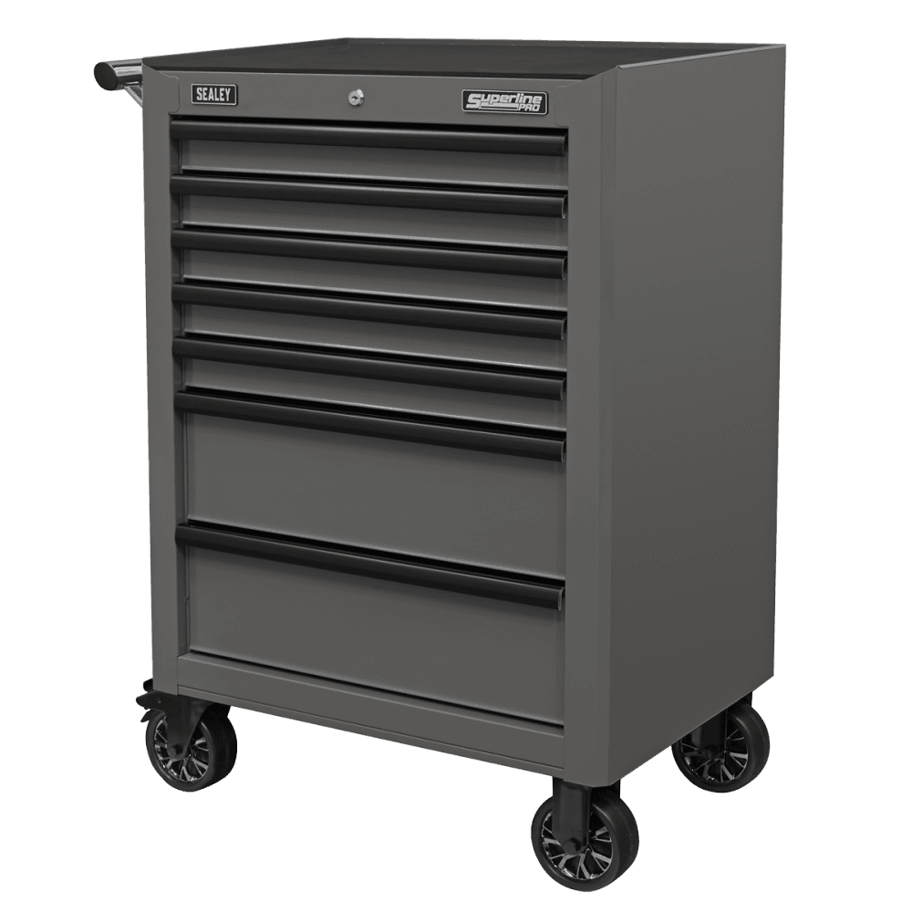 Superline PRO Rollcab 7 Drawer - Grey/Black Model No- AP26479TG