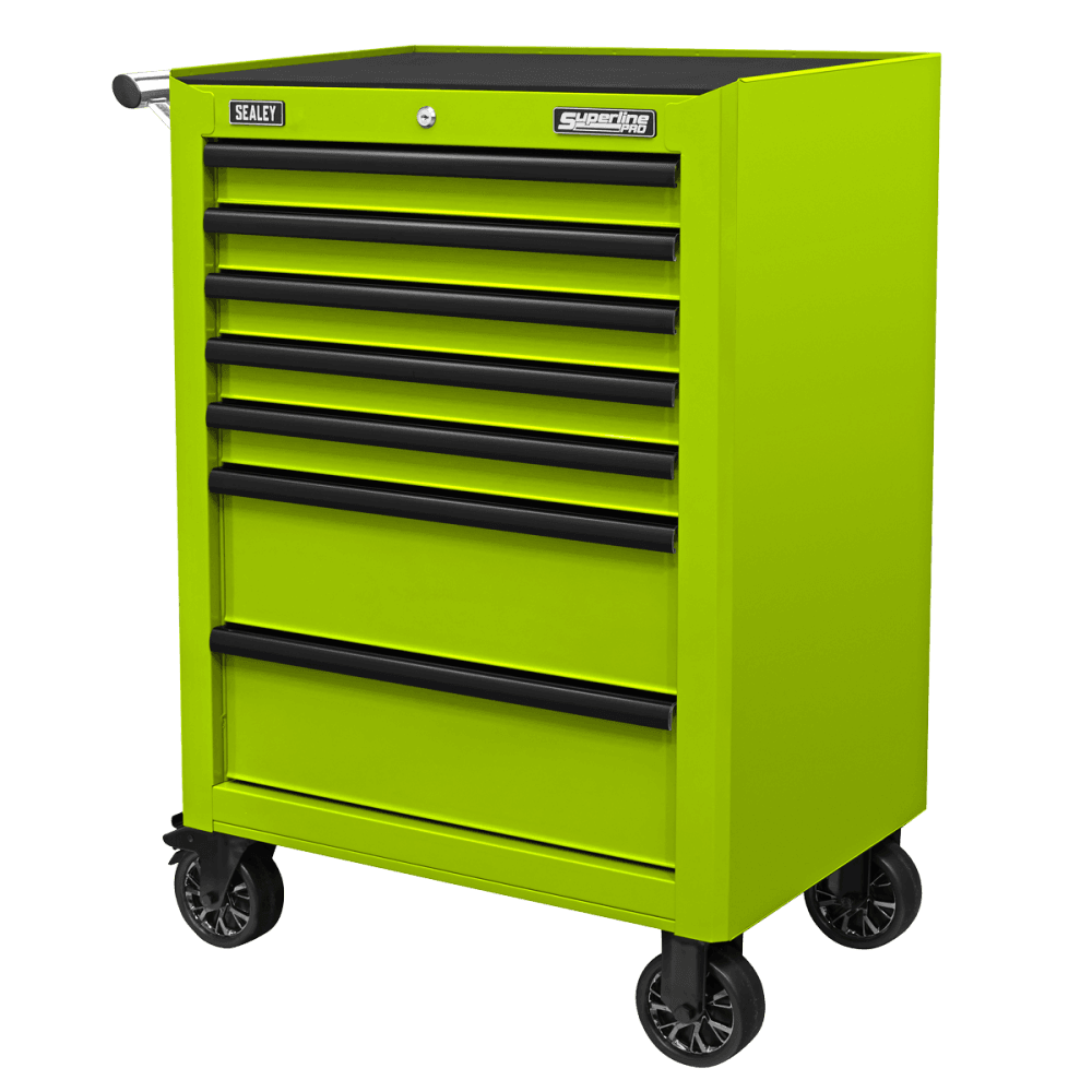 Superline PRO Rollcab 7 Drawer - Green/Black Model No- AP26479THV