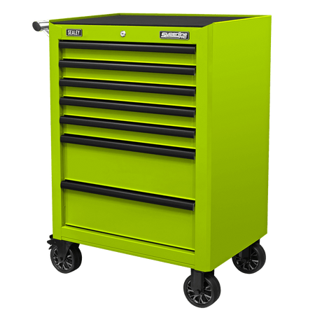 Superline PRO Rollcab 7 Drawer - Green/Black Model No- AP26479THV