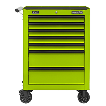 Superline PRO Rollcab 7 Drawer - Green/Black Model No- AP26479THV