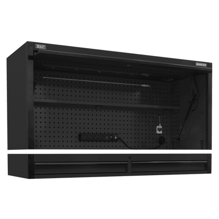 Superline PRO Black Edition Top Hutch & 2 Drawer Riser 1549mm Model No- AP6203BE