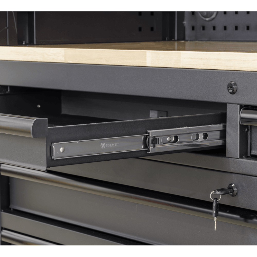 Superline PRO Black Edition Top Hutch & 2 Drawer Riser 1549mm Model No- AP6203BE