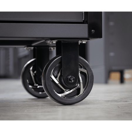 Superline PRO Black Edition Mobile Trolley with Wooden Worktop 15 Drawer 1549mm Model No- AP6215BE