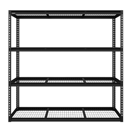 Heavy-Duty Modular Racking Unit with 4 Mesh Shelves 300kg Capacity Per Level 1830mm Model No- APMR1