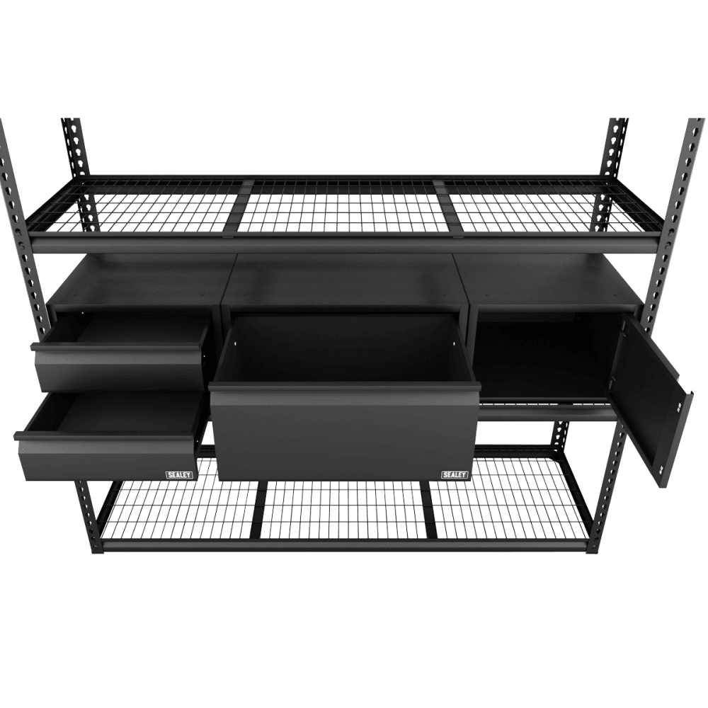 Heavy-Duty Modular Racking Kit with 3 Storage Units Model No- APMRCOMBO1