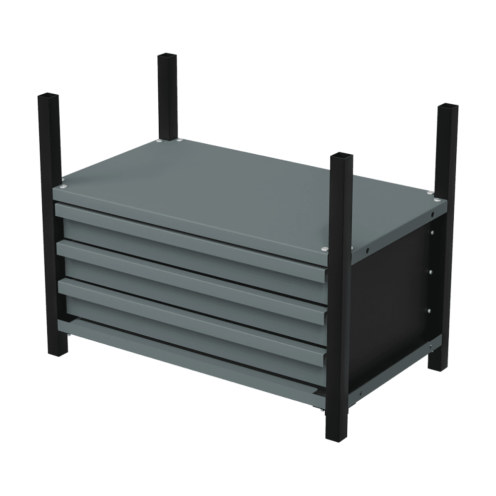 Modular Storage Mid Unit 3 Drawer & 1 Shelf 580mm : Model No- APMRM2