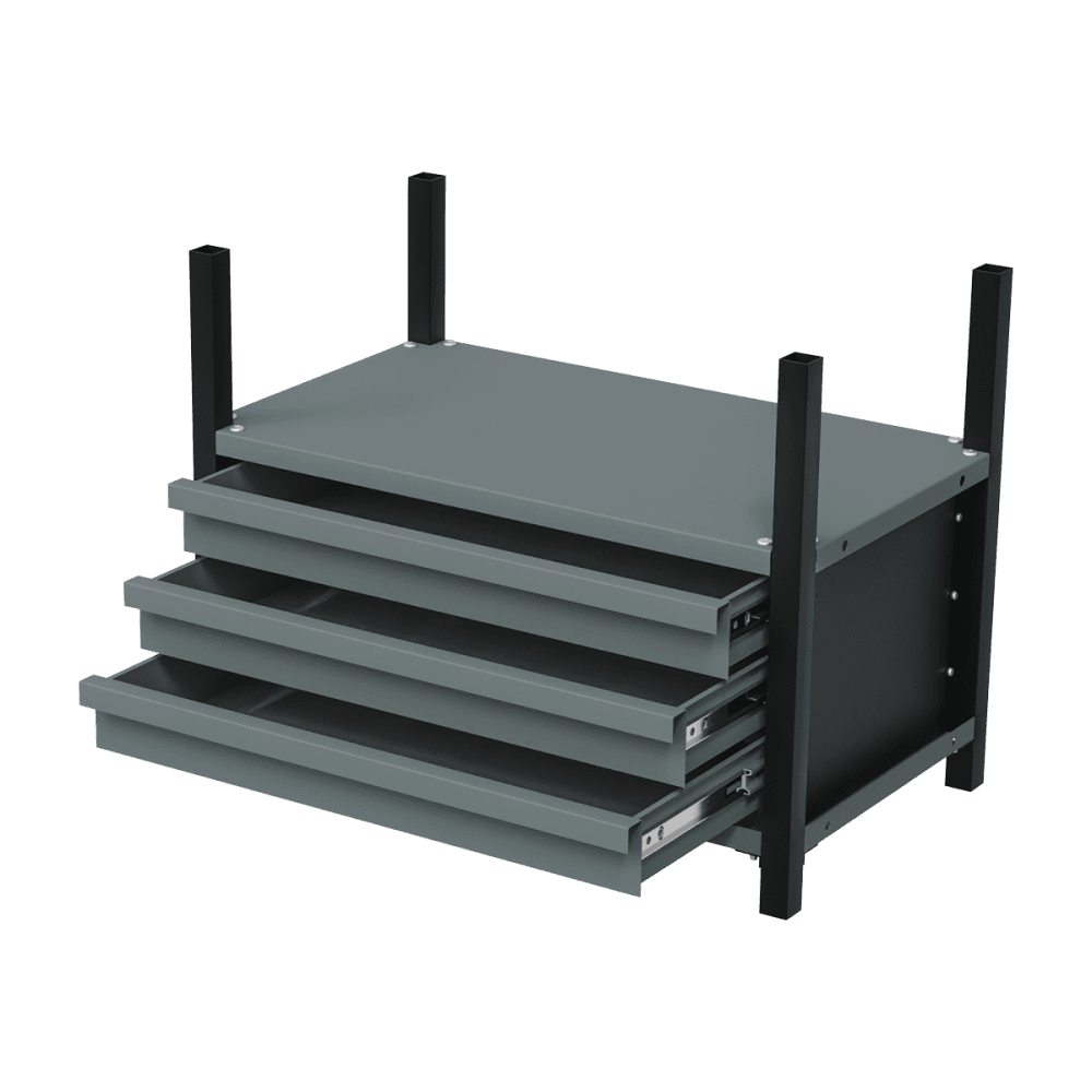Modular Storage Mid Unit 3 Drawer & 1 Shelf 580mm : Model No- APMRM2