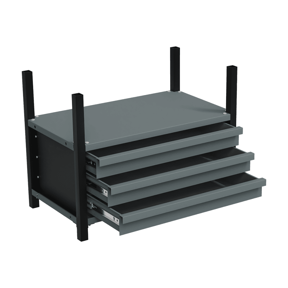 Modular Storage Mid Unit 3 Drawer & 1 Shelf 580mm : Model No- APMRM2