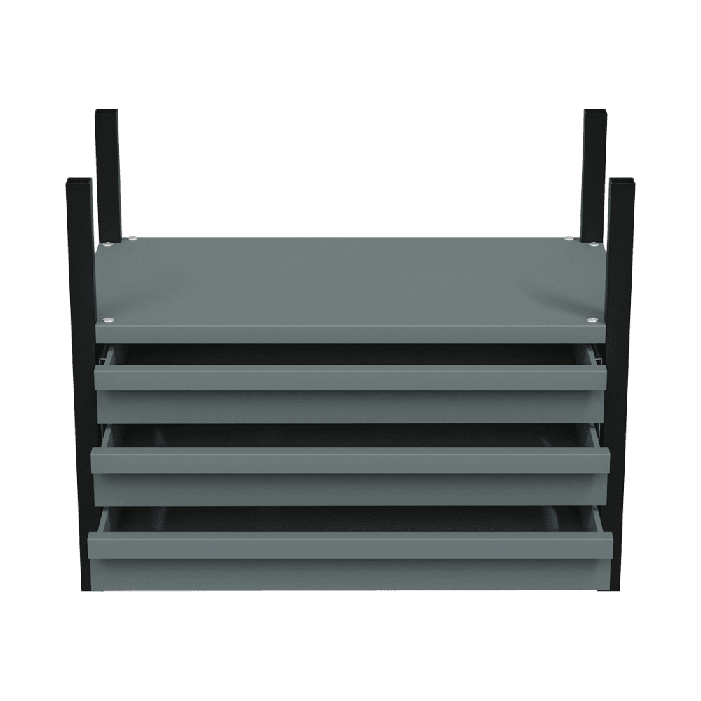Modular Storage Mid Unit 3 Drawer & 1 Shelf 580mm : Model No- APMRM2