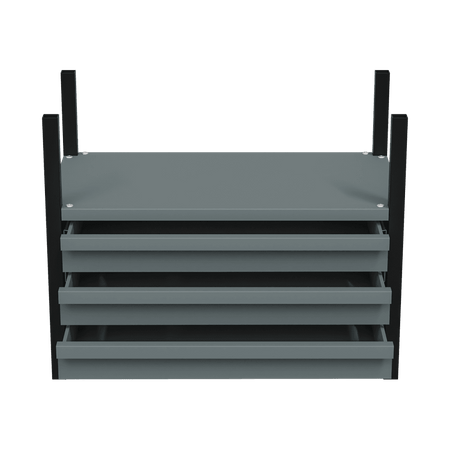 Modular Storage Mid Unit 3 Drawer & 1 Shelf 580mm : Model No- APMRM2