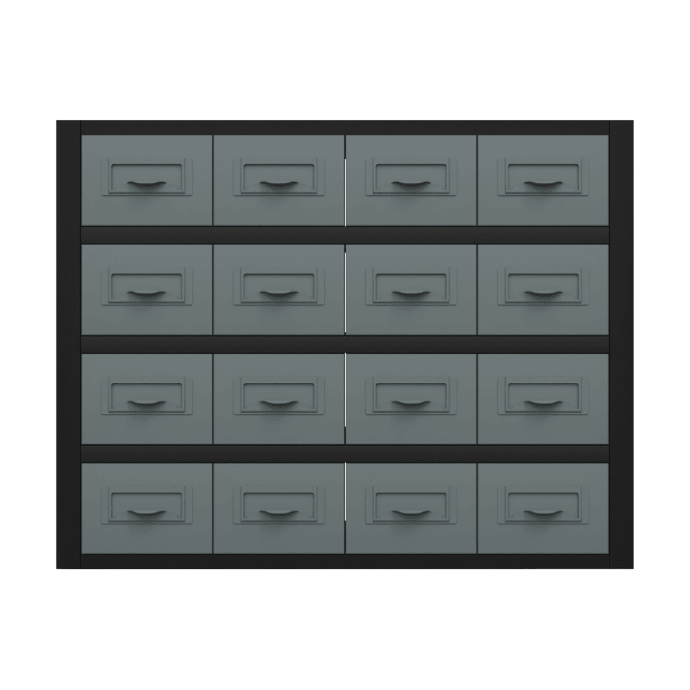 Modular Storage Mid Unit 16 Small Drawers 580mm Model No- APMRM5