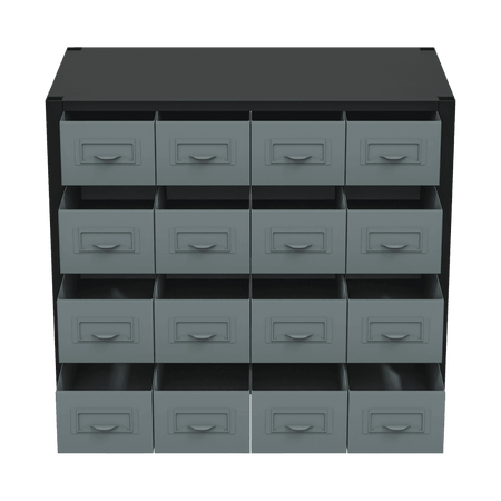 Modular Storage Mid Unit 16 Small Drawers 580mm Model No- APMRM5