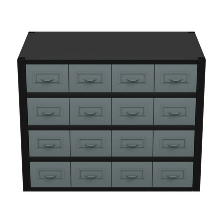 Modular Storage Mid Unit 16 Small Drawers 580mm Model No- APMRM5