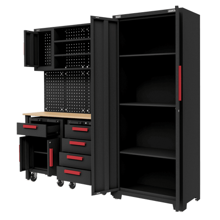 Complete Garage Storage System with 2 Mobile Trolleys Model No- APMS12OP