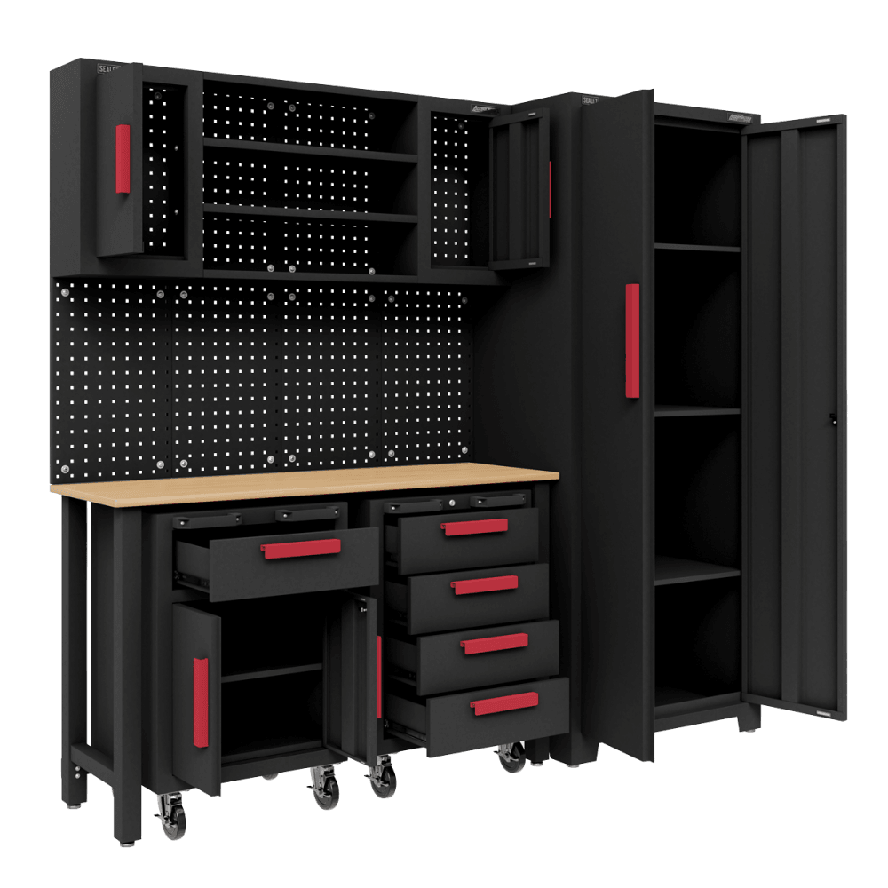 Complete Garage Storage System with 2 Mobile Trolleys Model No- APMS12OP