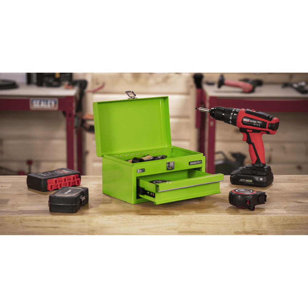 Superline Pro Mini Toolbox with Drawer - Green Model No- APMTB3