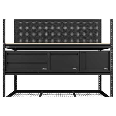 Heavy-Duty Modular Workbench & Racking Kit with 3 Storage Units Model No- APMWBCOMBO1