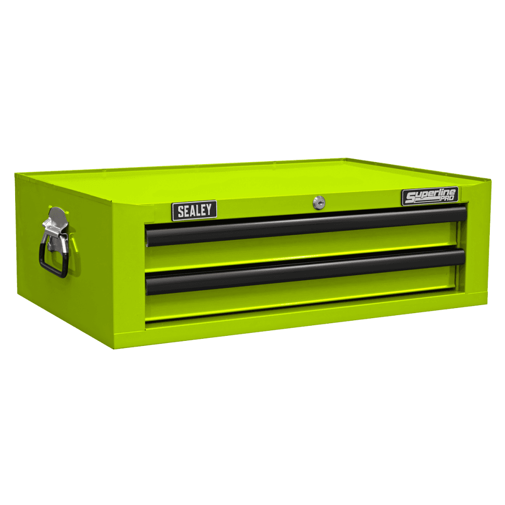 Superline PRO Topchest, Mid-Box Tool Chest & Rollcab Combination 14 Drawer - Green Model No- APSTACKTHV